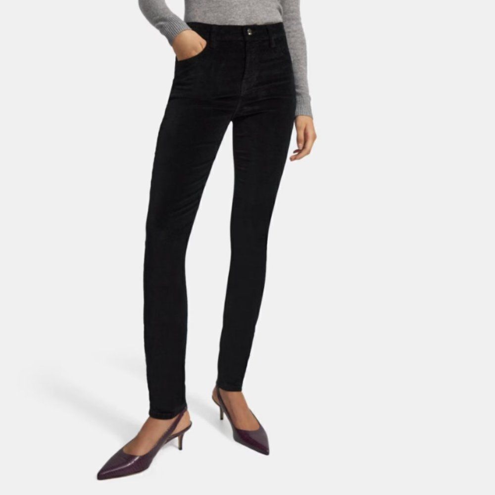 J Brand Maria High Rise Skinny Velvet Black Jeans Womens Size 25 MPO-2769